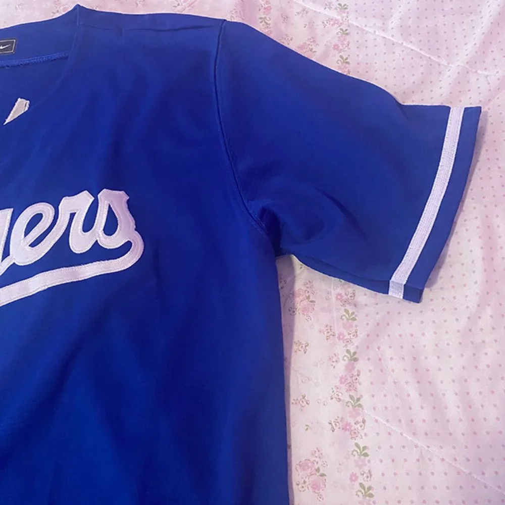 MLB Blue Los Angeles Dodgers Baseball Jersey 18# Yoshinobu Yamamoto Jersey - Picture 7 of 10